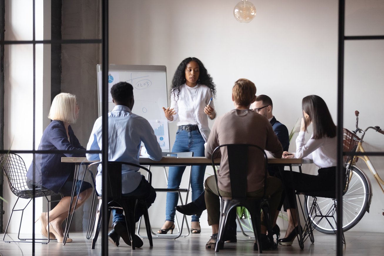 Woman Leading a Meeting 